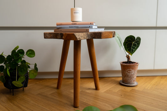 teak side table.