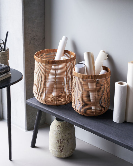 rattan basket set